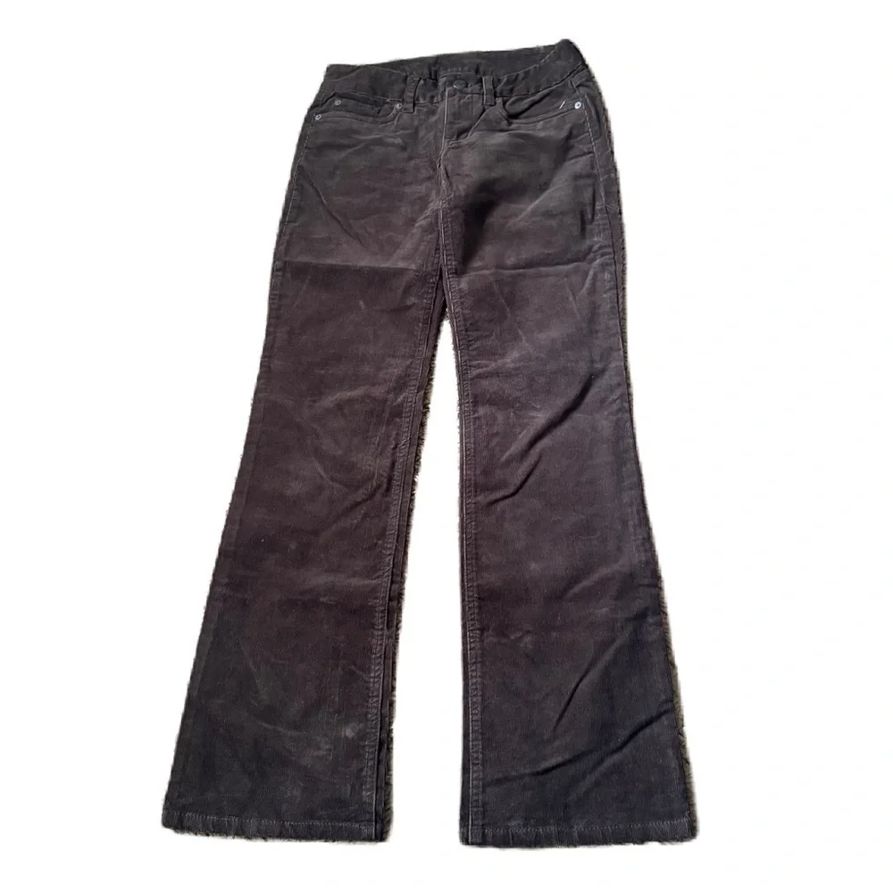 J.Crew Corduroy Favorite Fit Pants Sz 26R Brown Vintage 90s Y2K Flare